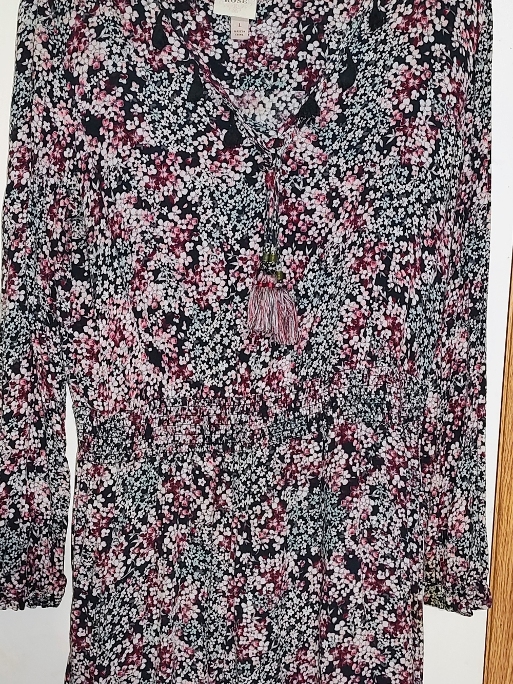 Knox Rose Navy Floral Dress with Pink & White Blossoms